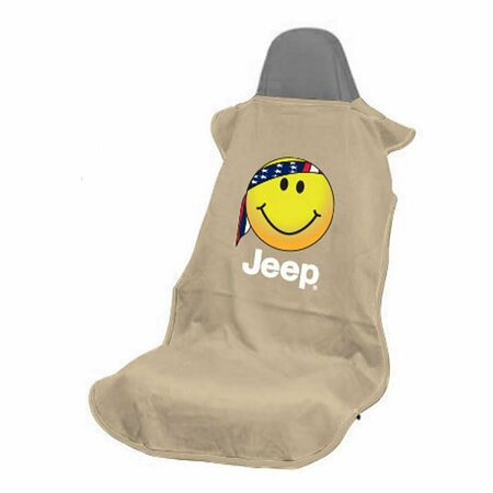SEAT ARMOUR Jeep Tan Smiley Face Seat Cover SA100JEPSFT
